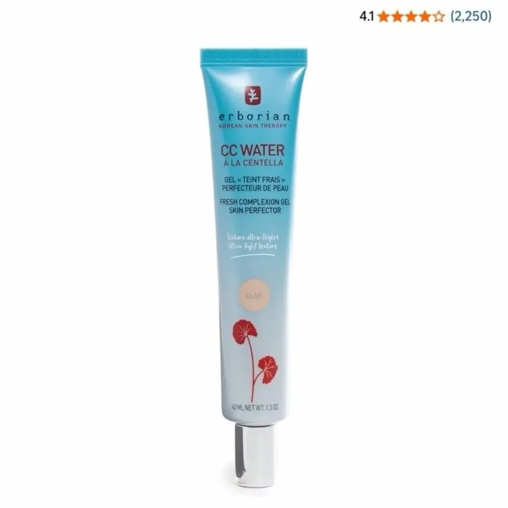 Erborian Korean Skin Care Cc Water Gel Skin Perfector color Clair light new